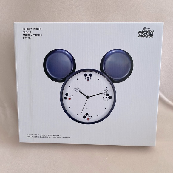 Disney Other - New! Mickey Mouse Clock in Navy Blue